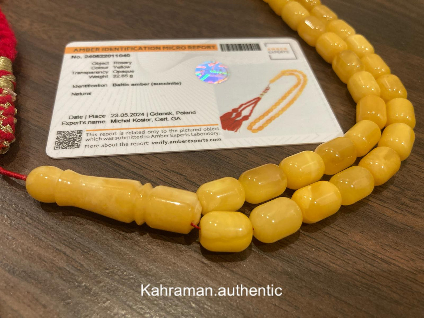 Certified Poland Amber rosary