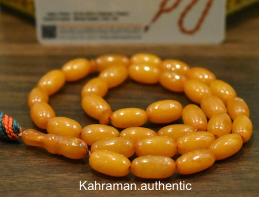 Certified antique German Amber rosary