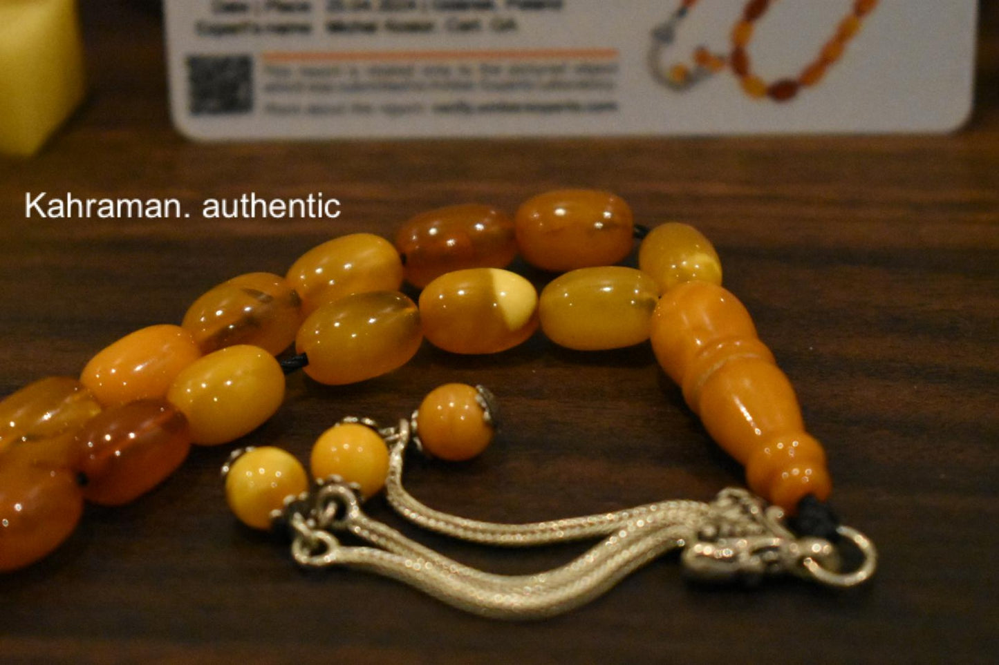 Certified rare German Antique Amber rosary