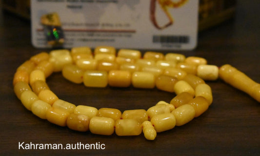 Certified vintage natural Baltic amber rosary