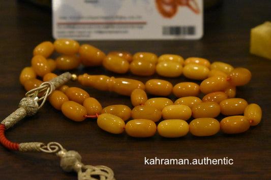 Certified antique natural German amber rosary