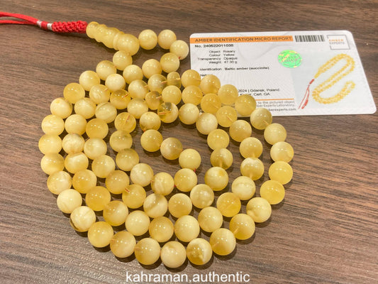 Certified amber rosary