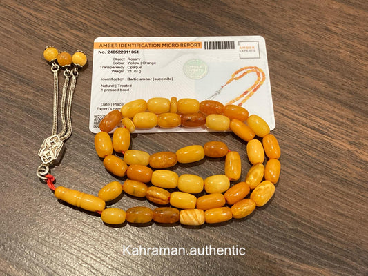 Certified antique German amber rosary